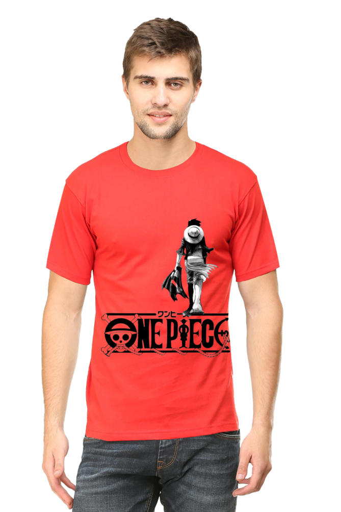 Monkey D. Luffy Walking Regular T-Shirt For Men