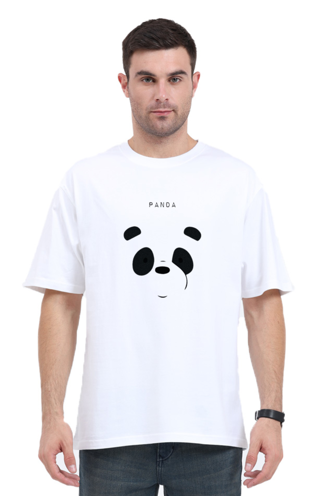 Panda Print Oversized T Shirt