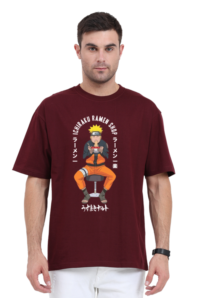 Naruto Eating Ramen - Oversized T Shirt