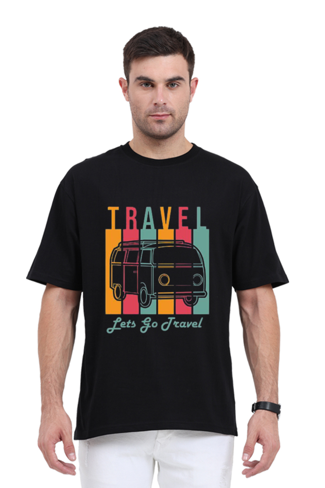 Travel Print Oversized T Shirt