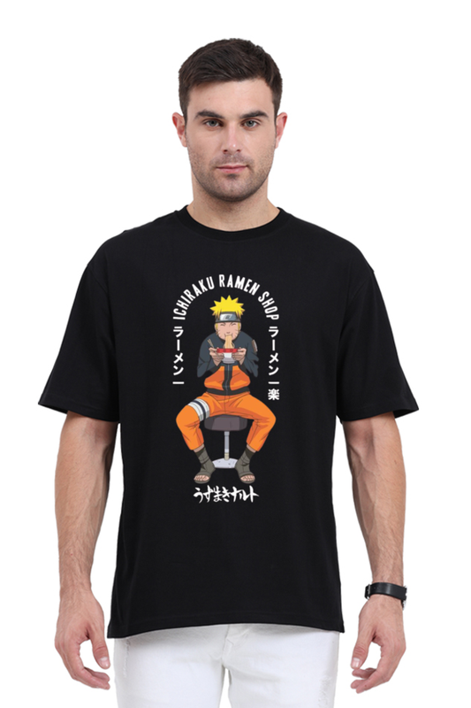 Naruto Eating Ramen - Oversized T Shirt