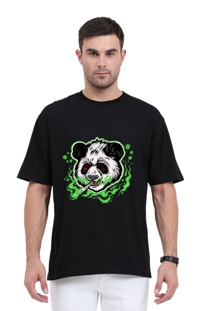 Panda Smoking Oversized T Shirt