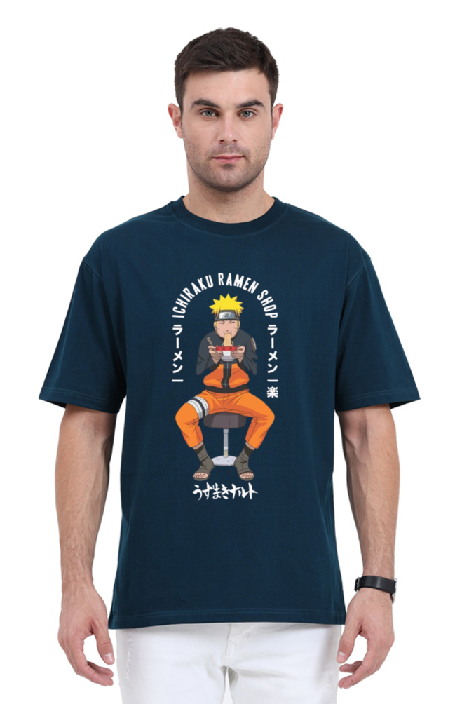 Naruto Eating Ramen - Oversized T Shirt