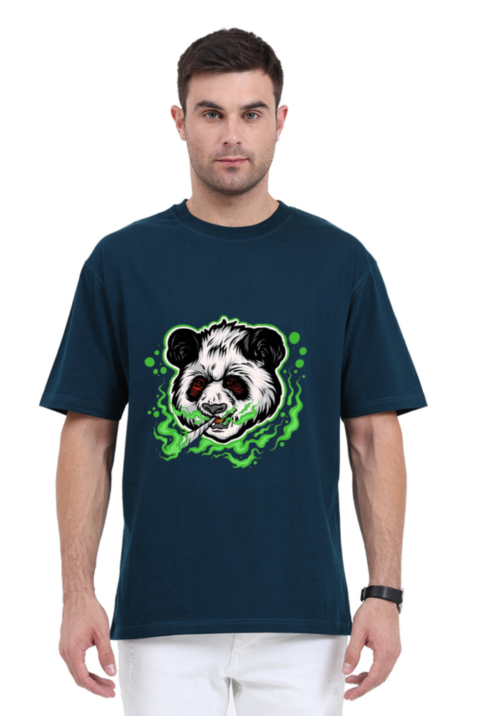 Panda Smoking Oversized T Shirt