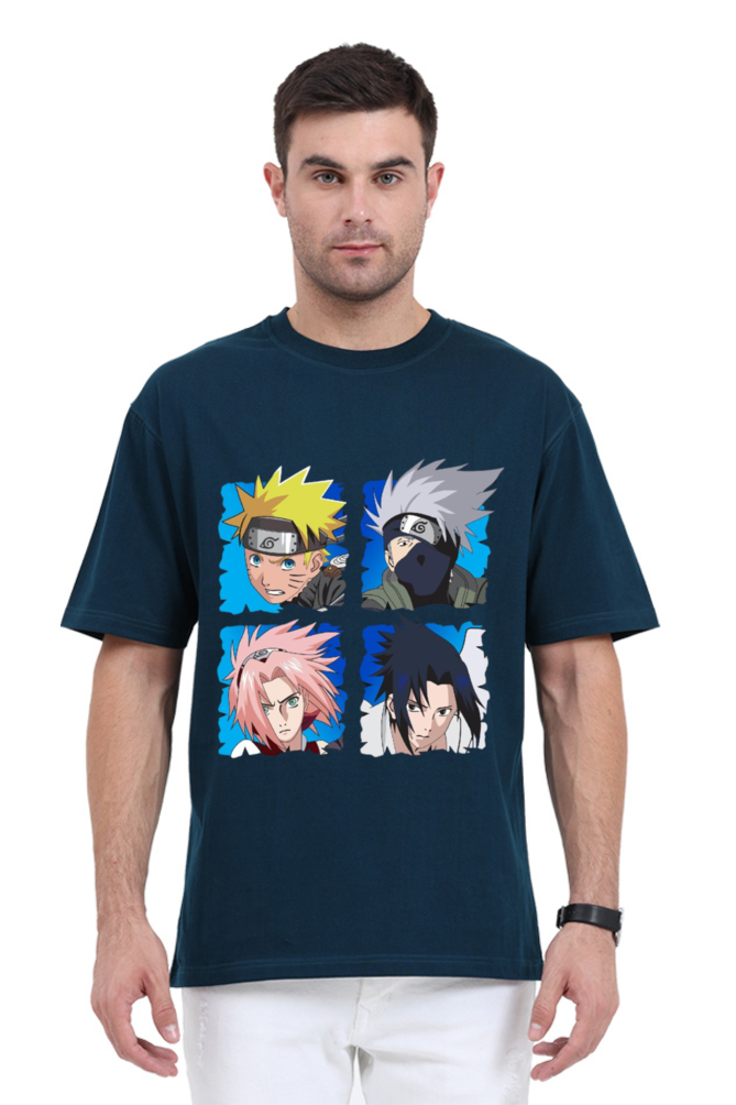 Naruto Print Oversized T Shirt