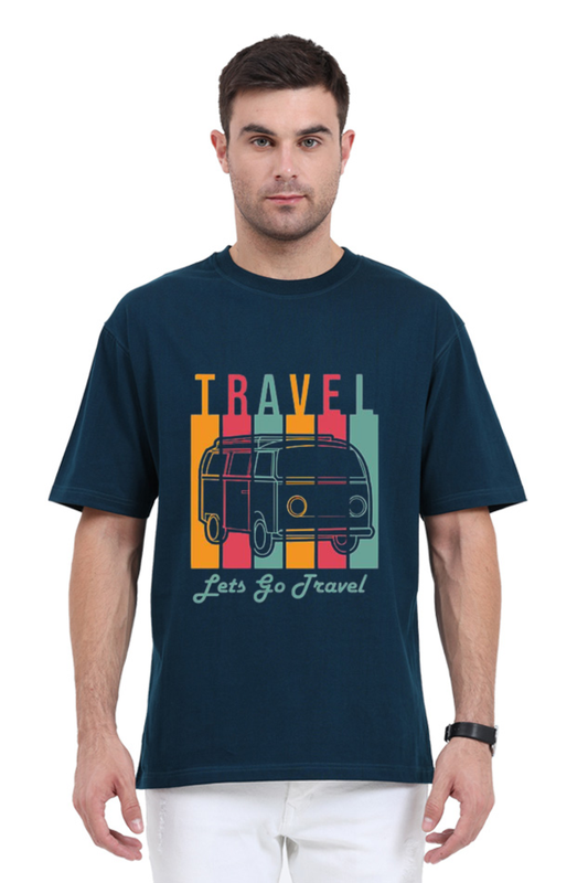 Travel Print Oversized T Shirt