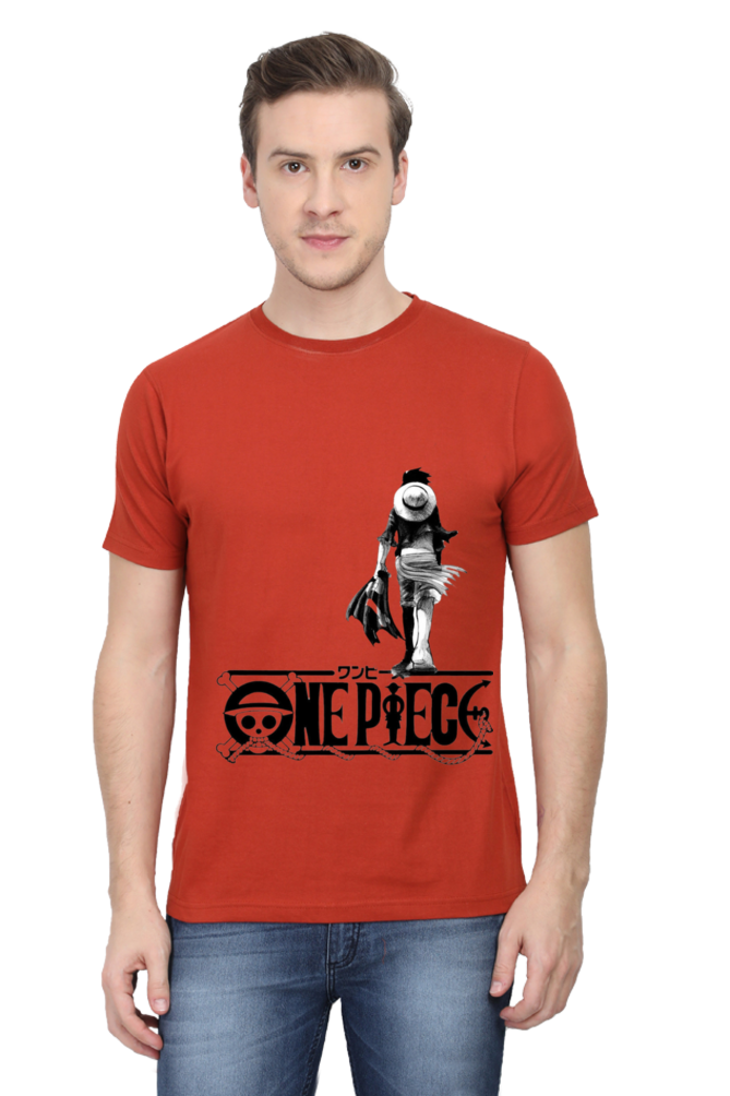 Monkey D. Luffy Walking Regular T-Shirt For Men