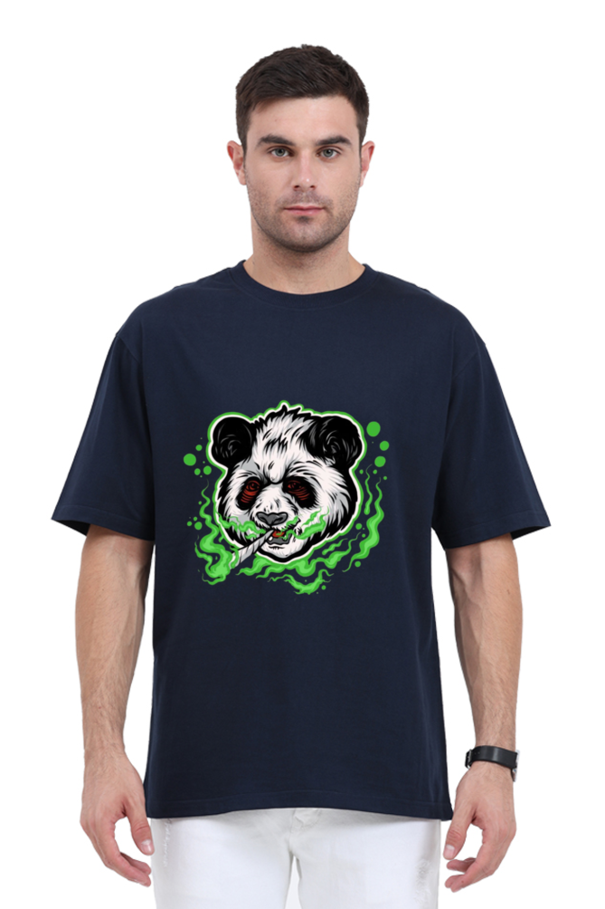 Panda Smoking Oversized T Shirt