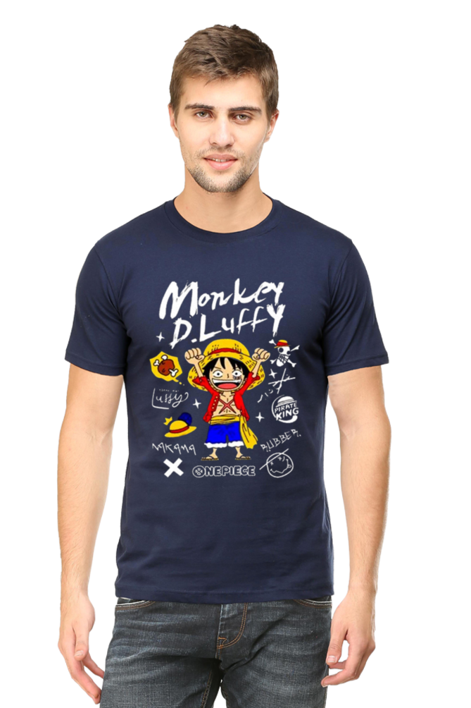 Tee Maglietta Uomo Anime One Piece - Manga Luffy Zoro Kiki - Vestibilità Regolare, Morbida, Lavabile In Lavatrice, Stampata