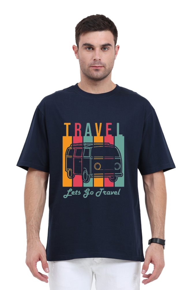 Travel Print Oversized T Shirt