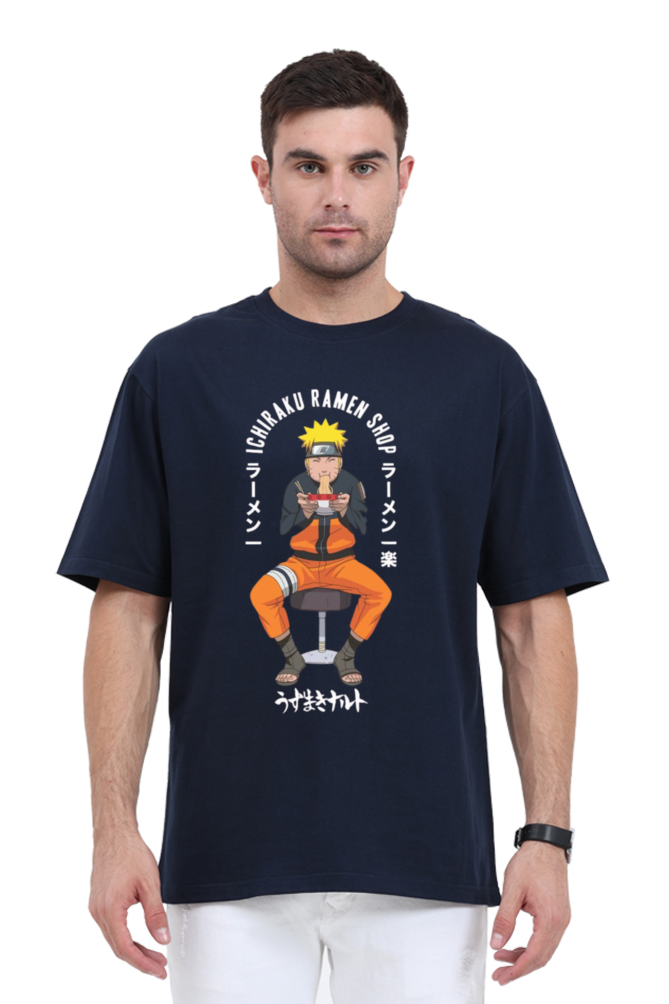 Naruto Eating Ramen - Oversized T Shirt