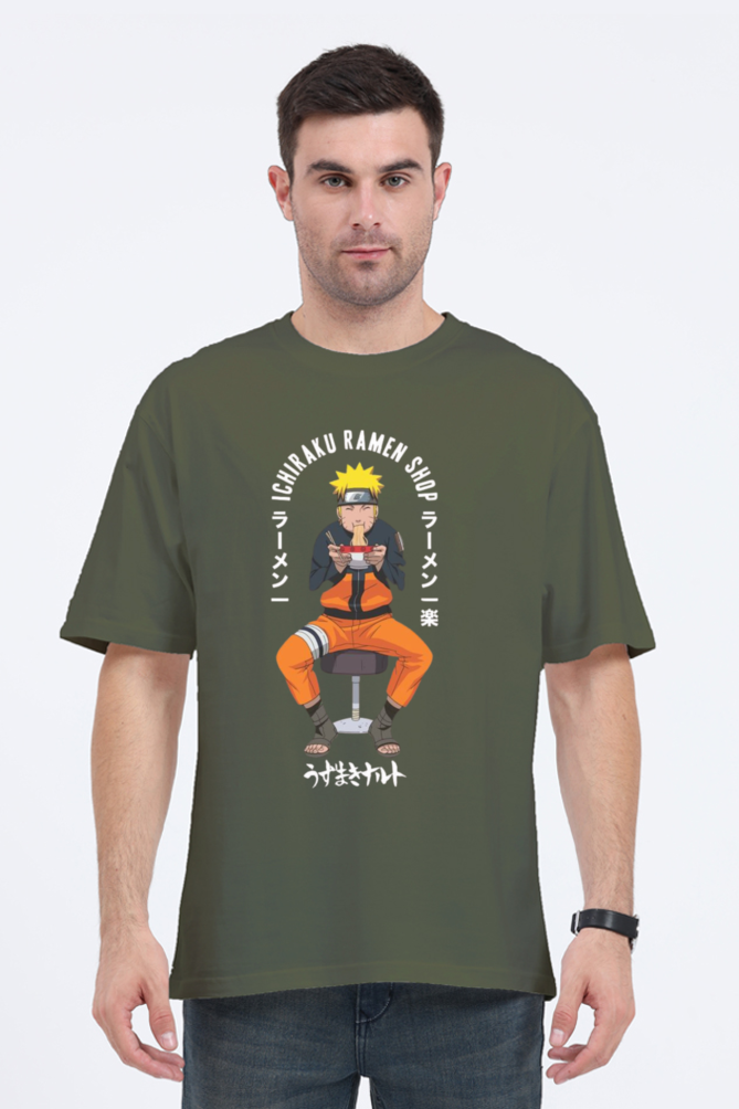 Naruto Eating Ramen - Oversized T Shirt