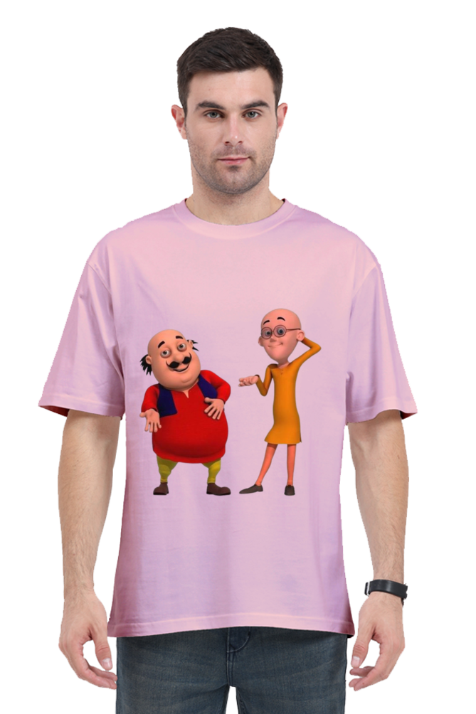 Motu Patlu Print Oversized T Shirt