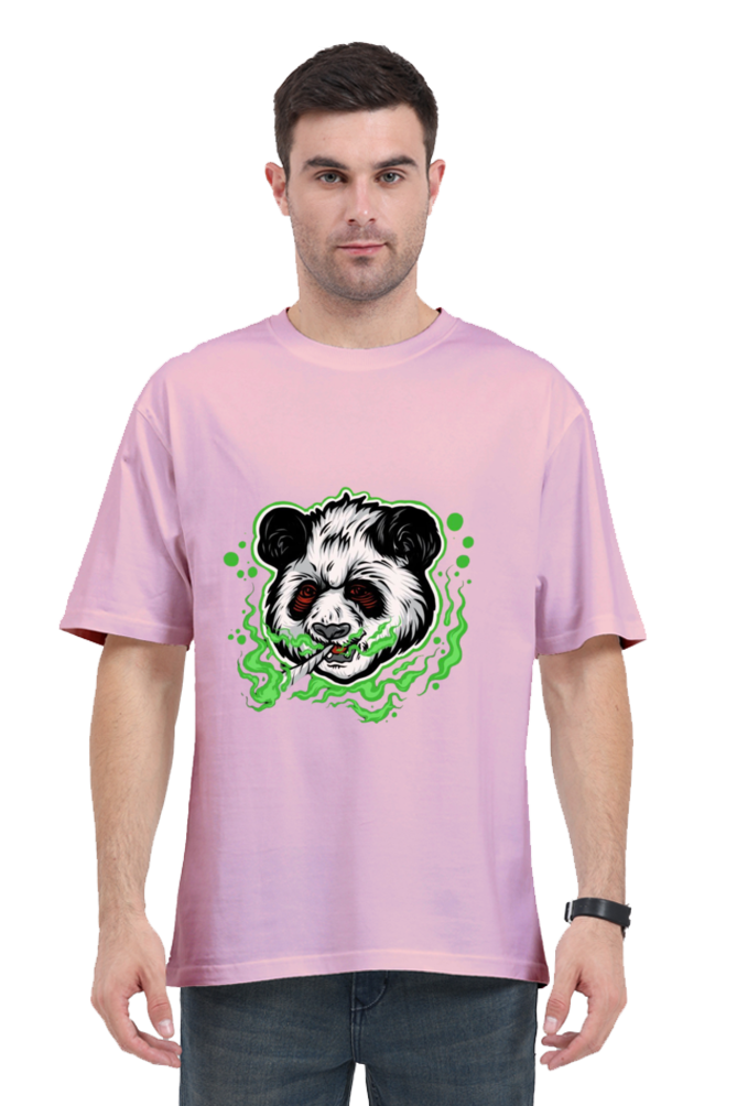 Panda Smoking Oversized T Shirt