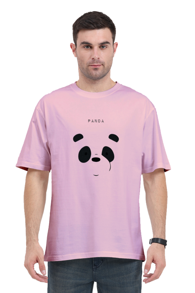 Panda Print Oversized T Shirt