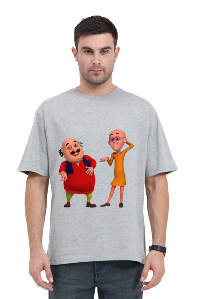 Motu Patlu Print Oversized T Shirt