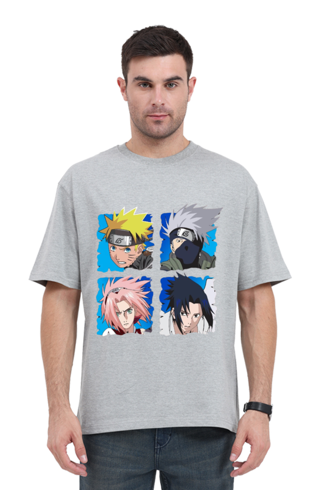 Naruto Print Oversized T Shirt