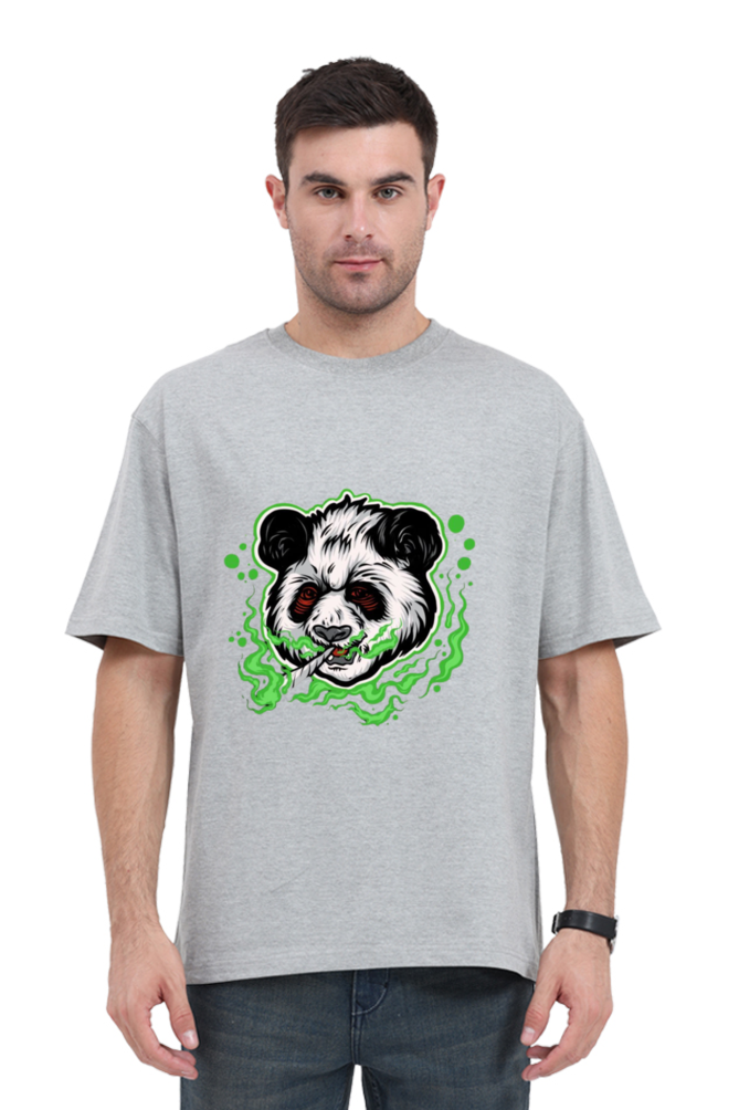 Panda Smoking Oversized T Shirt