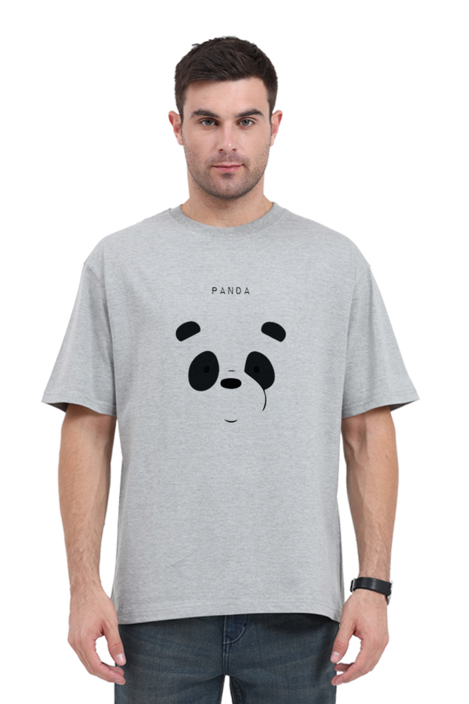 Panda Print Oversized T Shirt