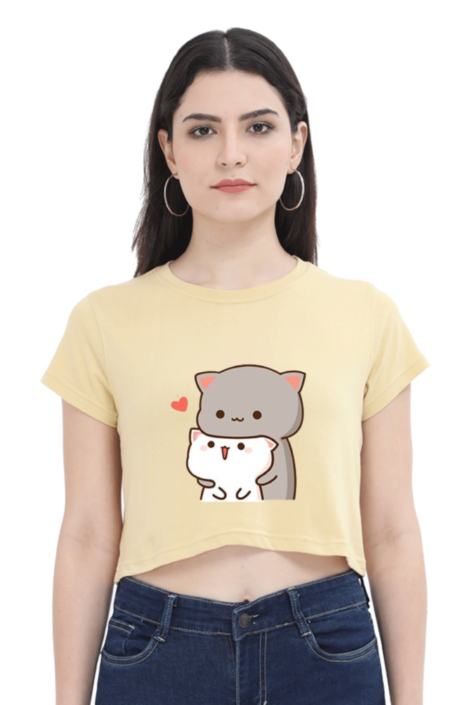 Cats Crop Top