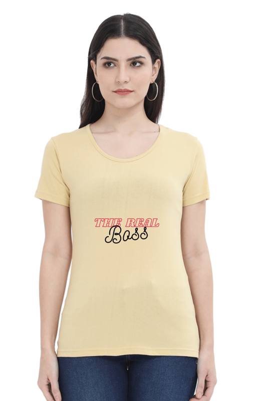 The Boss - Beige Couple T Shirt