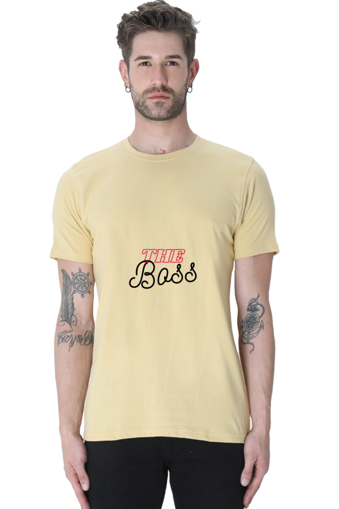 The Boss - Beige Couple T Shirt