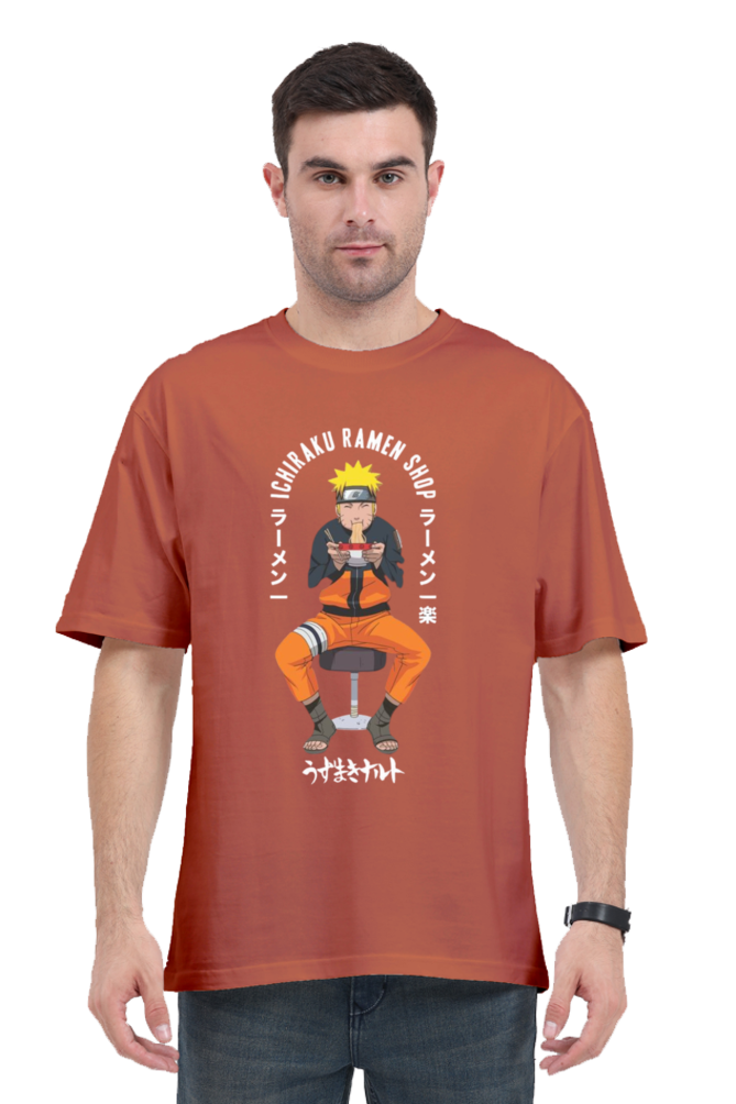 Naruto Eating Ramen - Oversized T Shirt