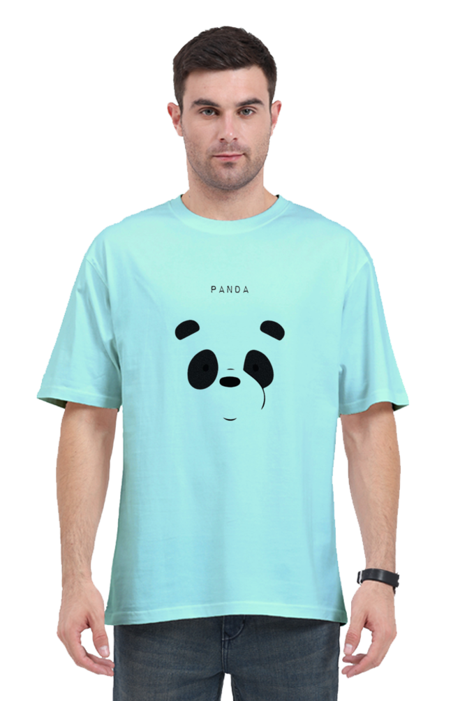 Panda Print Oversized T Shirt