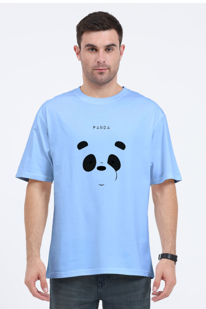 Panda Print Oversized T Shirt