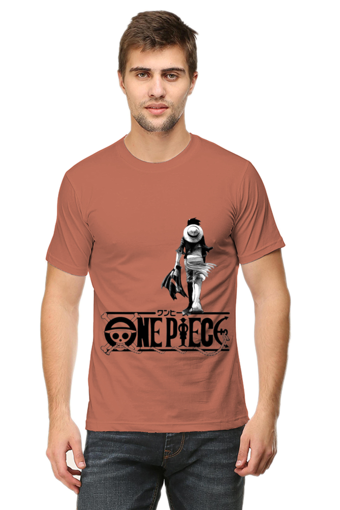 Monkey D. Luffy Walking Regular T-Shirt For Men