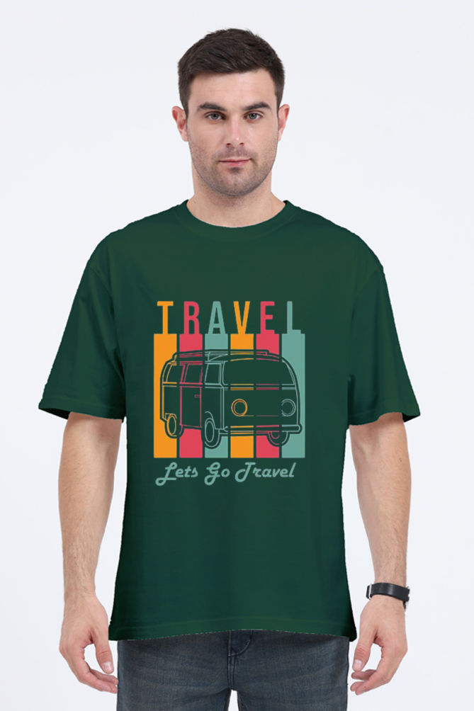 Travel Print Oversized T Shirt