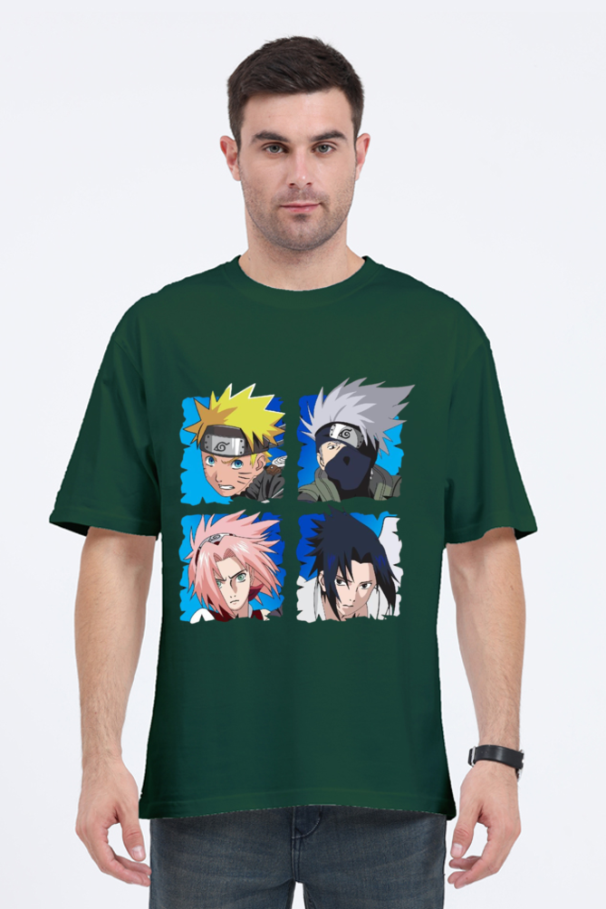 Naruto Print Oversized T Shirt